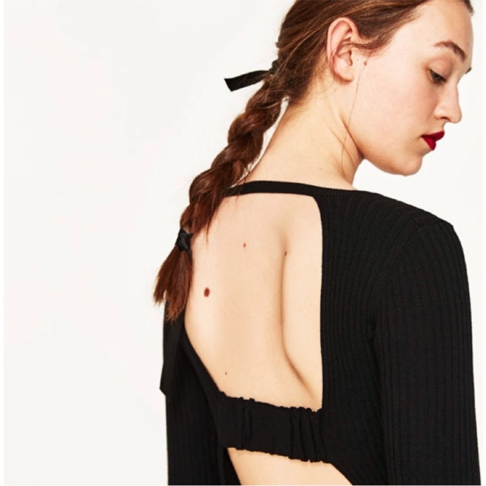Zara Black Backless Sweater